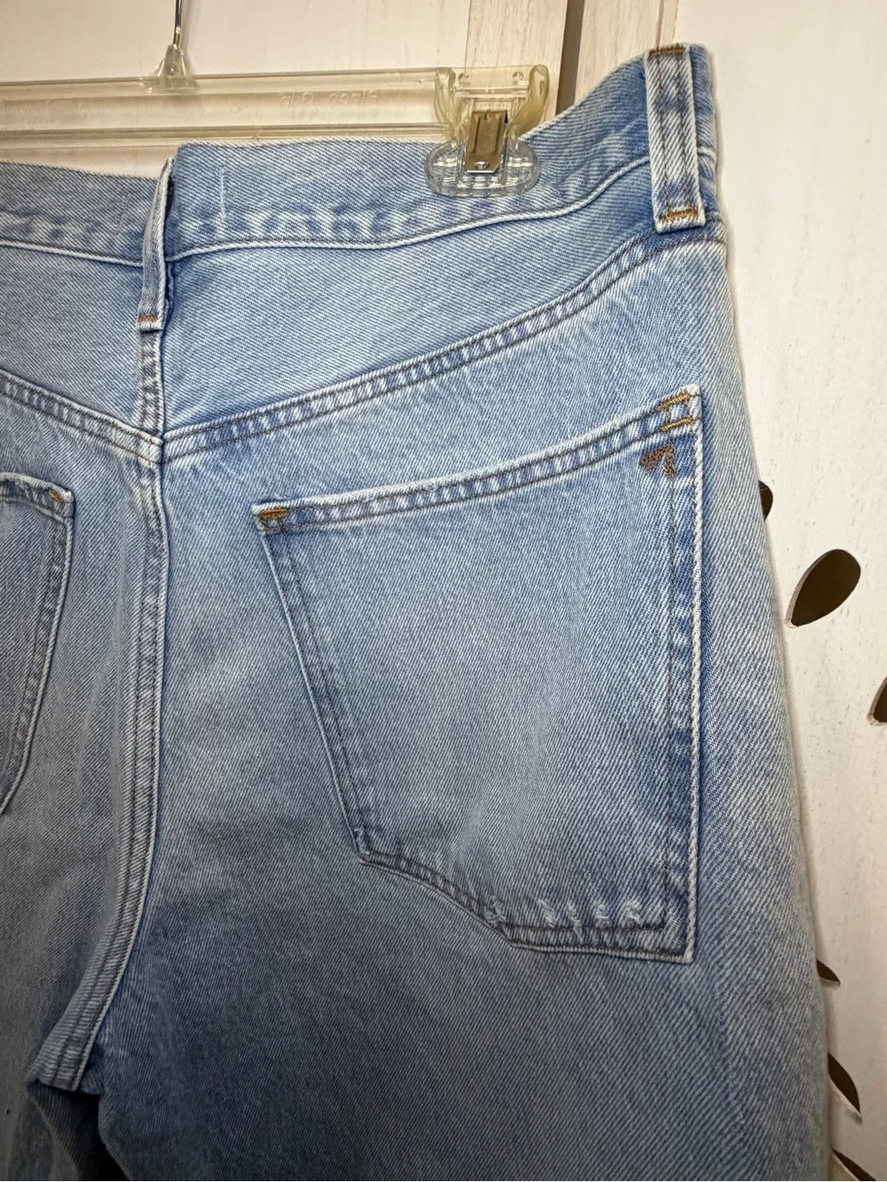 Madewell Essex Long Baggy Shorts Jorts in Londe Blue